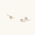 November Sterling Silver Birthstone Gemstone Stud Earrings (Petite) Citrine