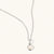 October Sterling Silver Birthstone Gemstone Pendant Necklace Moonstone