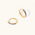 September 18k Gold Vermeil Birthstone Gemstone Huggie Hoop Earrings Blue Quartz
