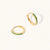 May 18k Gold Vermeil Birthstone Gemstone Huggie Hoop Earrings Emerald Quartz