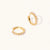 June 18k Gold Vermeil Birthstone Gemstone Huggie Hoop Earrings Pearl