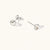 April Sterling Silver Birthstone Gemstone Bezel Set Stud Earrings Crystal
