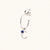 September Sterling Silver Initial & Birthstone Gemstone Personalised Hoop Earrings Lapis Lazuli