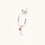 January Sterling Silver Initial & Birthstone Gemstone Personalised Hoop Earrings Garnet