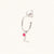 July Sterling Silver Initial & Birthstone Gemstone Personalised Hoop Earrings Ruby Quartz