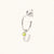 August Sterling Silver Initial & Birthstone Gemstone Personalised Hoop Earrings Peridot