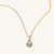 March 18k Gold Vermeil Birthstone Gemstone Pendant Necklace Blue Topaz