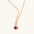 January 18k Gold Vermeil Birthstone Gemstone Pendant Necklace Garnet