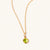 August 18k Gold Vermeil Birthstone Gemstone Pendant Necklace Peridot
