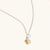 November Sterling Silver Birthstone Gemstone Pendant Necklace Citrine