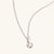 April Sterling Silver Birthstone Gemstone Pendant Necklace Crystal