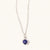September Sterling Silver Birthstone Gemstone Pendant Necklace Lapis Lazuli