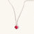 July Sterling Silver Birthstone Gemstone Pendant Necklace Ruby Quartz