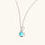 December Sterling Silver Birthstone Gemstone Pendant Necklace Turquoise