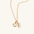 April 18k Gold Vermeil Initial & Birthstone Gemstone Charm Necklace Crystal
