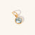 March 18k Gold Vermeil Birthstone Gemstone Pendant Blue Topaz