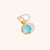 December 18k Gold Vermeil Birthstone Gemstone Pendant Turquoise