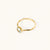 March 18k Gold Vermeil Birthstone Gemstone Ring Stackable Blue Topaz