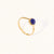 September 18k Gold Vermeil Birthstone Gemstone Ring Stackable Lapis Lazuli