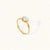 June 18k Gold Vermeil Birthstone Gemstone Ring Stackable Pearl