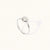 June Sterling Silver Birthstone Gemstone Ring Stackable Pearl