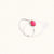 July Sterling Silver Birthstone Gemstone Ring Stackable Ruby Quartz