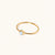 March 18k Gold Vermeil Birthstone Gemstone Ring Stackable (Petite) Blue Topaz