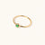May 18k Gold Vermeil Birthstone Gemstone Ring Stackable (Petite) Emerald Quartz