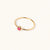 July 18k Gold Vermeil Birthstone Gemstone Ring Stackable (Petite) Ruby Quartz