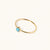 December 18k Gold Vermeil Birthstone Gemstone Ring Stackable (Petite) Turquoise