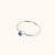September Sterling Silver Birthstone Gemstone Ring Stackable (Petite) Lapis Lazuli
