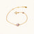 February 18k Gold Vermeil Birthstone Gemstone Bracelet Amethyst