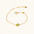 August 18k Gold Vermeil Birthstone Gemstone Bracelet Peridot