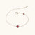 January Sterling Silver Birthstone Gemstone Bracelet Garnet