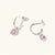 February Sterling Silver Birthstone Gemstone Hoop Earrings Brazilian Amethyst