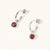 January Sterling Silver Birthstone Gemstone Hoop Earrings Garnet