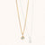 March 9K Gold Birthstone Gemstone Pendant Necklace Aquamarine