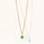 May 9K Gold Birthstone Gemstone Pendant Necklace Emerald