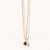 January 9K Gold Birthstone Gemstone Pendant Necklace Garnet