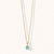 December 9K Gold Birthstone Gemstone Pendant Necklace Turquoise