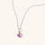 February Sterling Silver Birthstone Gemstone Pendant Necklace Brazilian Amethyst