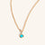 December 9K Gold Birthstone Gemstone Pendant Necklace Turquoise
